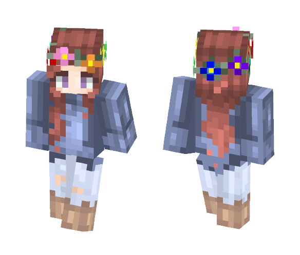 :3 | Pride Flower Crown - Flower Crown Minecraft Skins - image 1