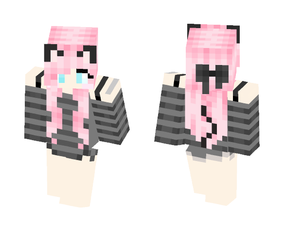 Pink Cat Girl - Cat Minecraft Skins - image 1