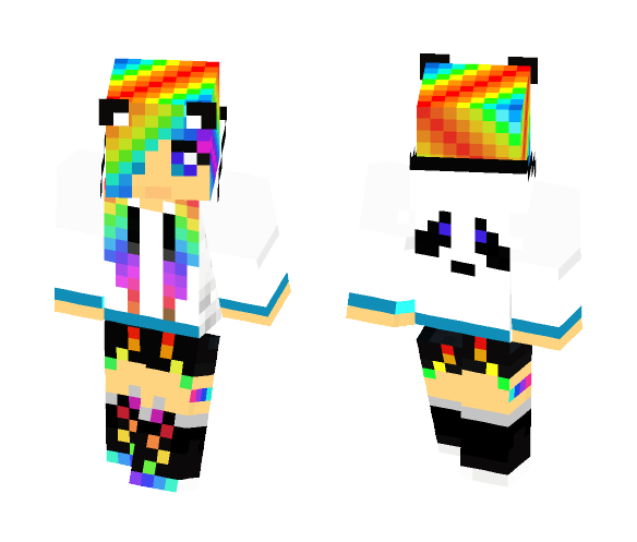 Rainbow girl - Girl Minecraft Skins - image 1