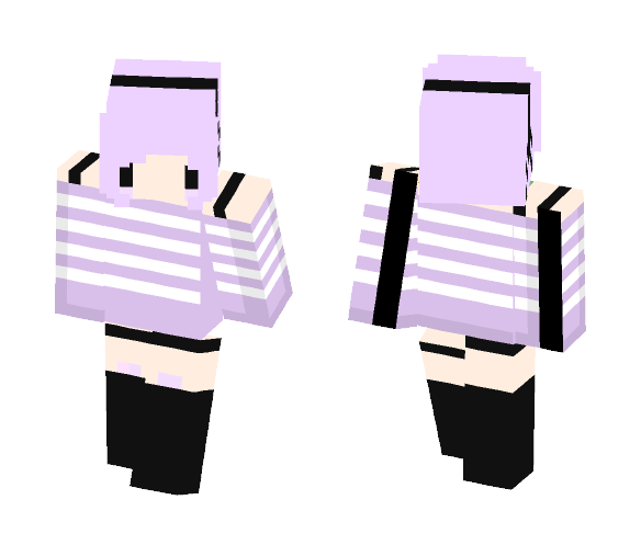 Download Free Purple Girl Skin for Minecraft image 1 Purple Girl - Girl Minecraft Skins - image 1