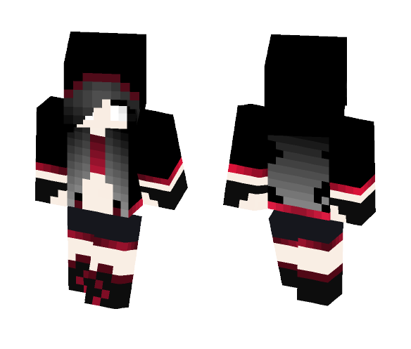 Download Free Girl in a black hoodie Skin for Minecraft image 1 Girl in a black hoodie - Girl Minecraft Skins - image 1