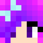 Download Free Cute Blue Crop Purple Hair Girl Skin for Minecraft image 3 Cute Blue Crop Purple Hair Girl - Color Haired Girls Minecraft Skins - image 3