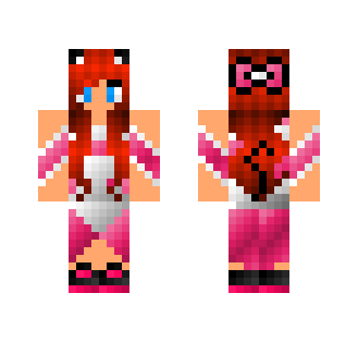 Pink maid kitty girl