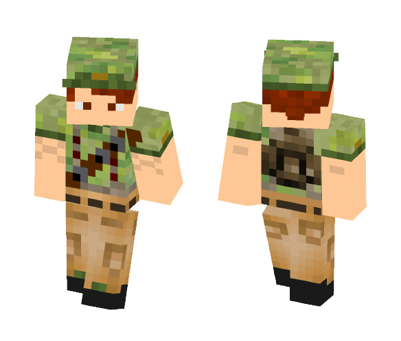 Download Free Veteran Soldier Skin for Minecraft image 1 Veteran Soldier - Male Minecraft Skins - image 1