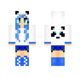 Blue Panda Girl - Girl Minecraft Skins - image 2
