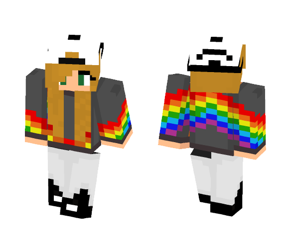 Rainbow girl - Girl Minecraft Skins - image 1