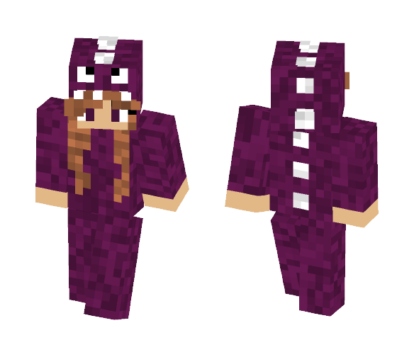 Download Free Dino onesie - girl Skin for Minecraft image 1 Dino onesie - girl - Girl Minecraft Skins - image 1