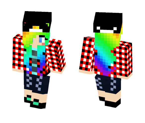 Rainbow Girl - Girl Minecraft Skins - image 1