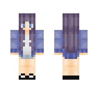 blue haired girl - Color Haired Girls Minecraft Skins - image 2