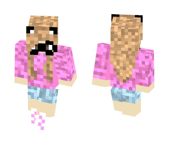 Nerd cat girl - Cat Minecraft Skins - image 1