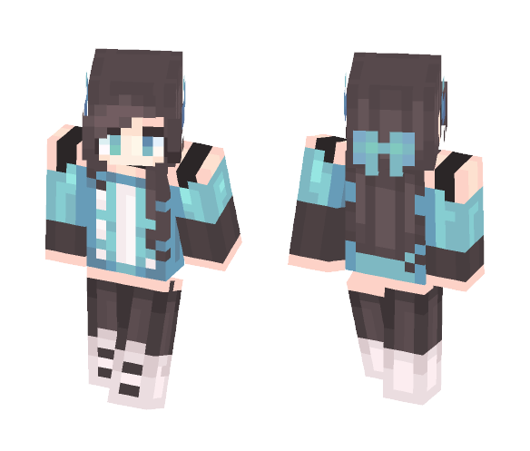 Aqua Shadows - Female Minecraft Skins - image 1