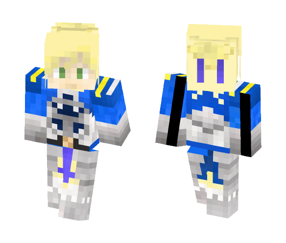 Download Free Saber / King Arthur - Fate series Skin for Minecraft image 1 Saber / King Arthur - Fate series - Female Minecraft Skins - image 1