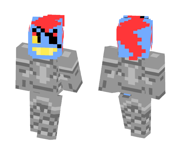 Undyne [No Helmet] (Undertale) - Female Minecraft Skins - image 1