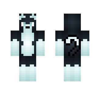 Black and White Cat Furry Skin