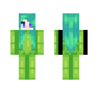 Green onesie girl