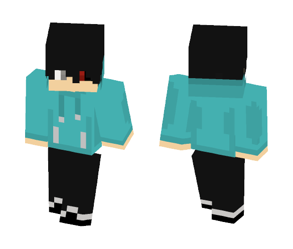 Kaneki in Blue Hoodie - Male Minecraft Skins - image 1
