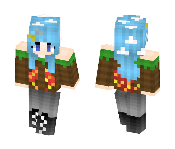 Download Free World Girl Skin for Minecraft image 1 World Girl - Girl Minecraft Skins - image 1