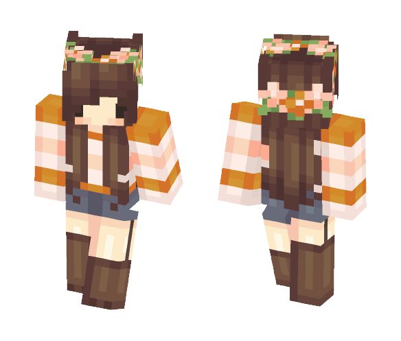 Download Free Chibi Bear girl Skin for Minecraft image 1 Chibi Bear girl - Girl Minecraft Skins - image 1
