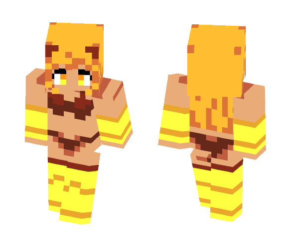 Download Free Blazette the Blaze girl Skin for Minecraft image 1 Blazette the Blaze girl - Girl Minecraft Skins - image 1