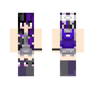 Half and Half - Purple and Black