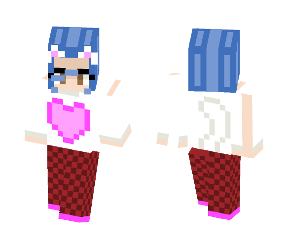 Valentine Cat (＾▽＾) - Cat Minecraft Skins - image 1