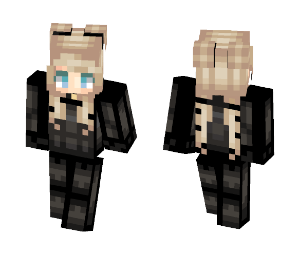 Download Free Black Onesie Skin for Minecraft image 1 Black Onesie - Female Minecraft Skins - image 1