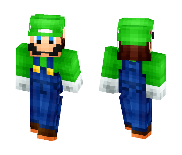 Luigi HD and 3D - Male Minecraft Skins - image 1