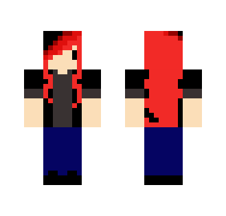 Teen Girl (red and black hair) - Color Haired Girls Minecraft Skins - image 2