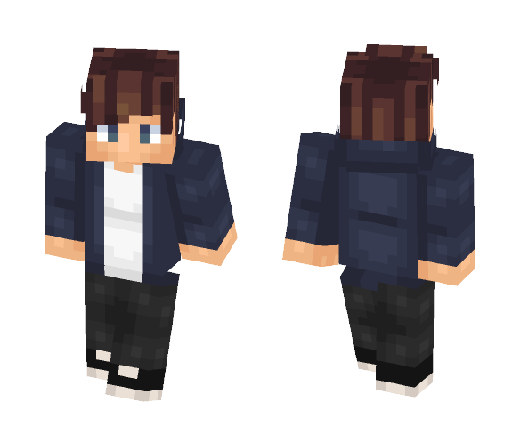Boy with Blue Hoodie - Boy Minecraft Skins - image 1