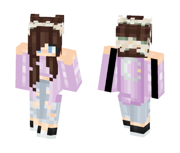 Download Free Moon Girl Skin for Minecraft image 1 Moon Girl - Girl Minecraft Skins - image 1