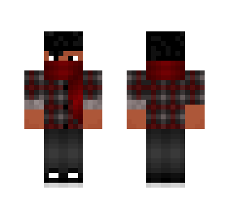 Red Plaid shirt with scarf