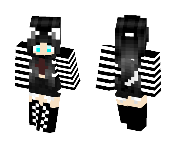 Cute summer cat girl - Cat Minecraft Skins - image 1