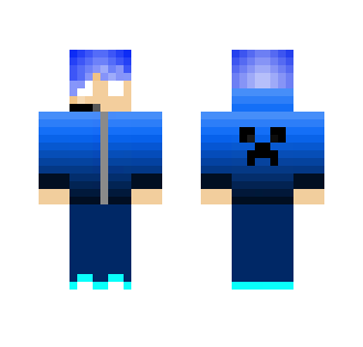 Blue Herobrine Hoodie Boy :)