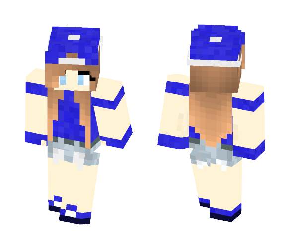 Download Free Blue Teen (Girl) Skin for Minecraft image 1 Blue Teen (Girl) - Male Minecraft Skins - image 1