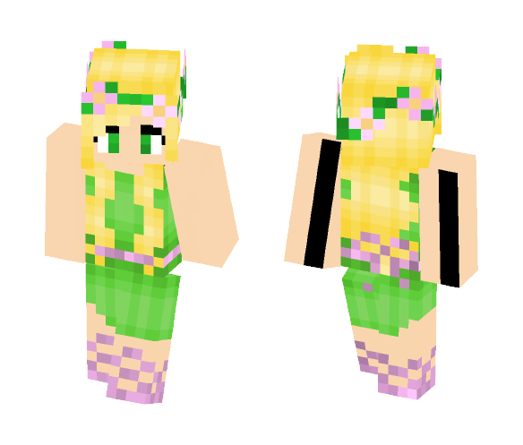 Download Free Spring Girl Skin for Minecraft image 1 Spring Girl - Girl Minecraft Skins - image 1