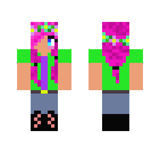 Ponytail Flower Crown Girl