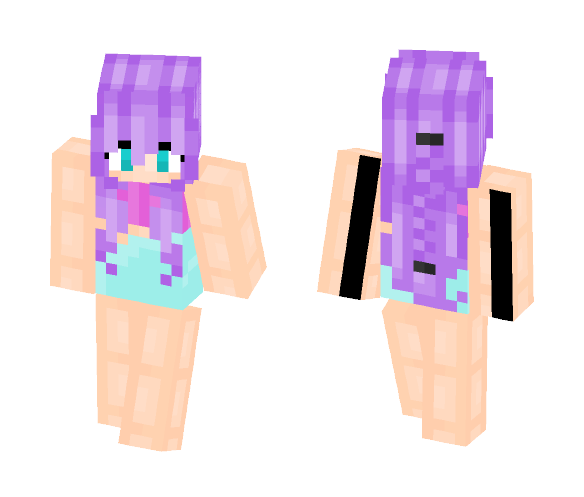 Download Free ★Nicole★ Grape Beach Girl Skin for Minecraft image 1 ★Nicole★ Grape Beach Girl - Girl Minecraft Skins - image 1