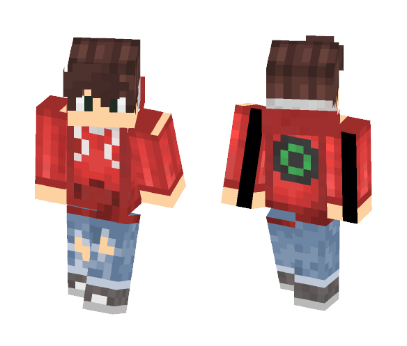 Red Hoodie - Male Minecraft Skins - image 1