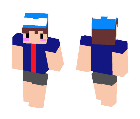 Dipper Pines (Chibi) - Male Minecraft Skins - image 1