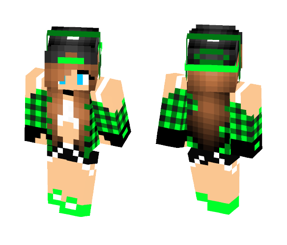 Download Free Green Teen (Girl Version) Skin for Minecraft image 1 Green Teen (Girl Version) - Male Minecraft Skins - image 1