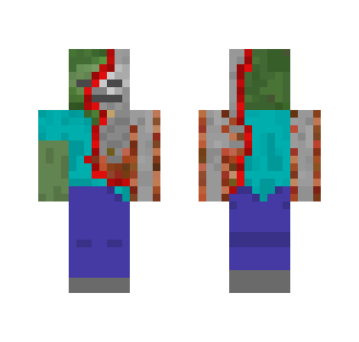 zombie with torn skin (3d)