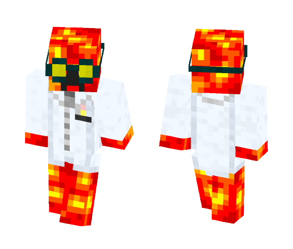 Fire Creeper Scientist - Male Minecraft Skins - image 1