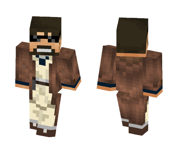 Ssundee with a brown coat - Male Minecraft Skins - image 1
