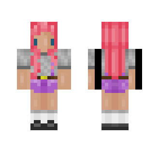 Chibi Purple Overall Girl