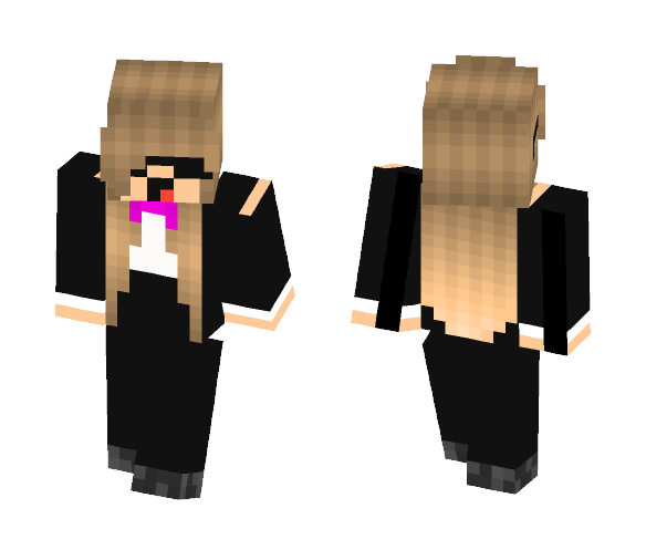 PinkTuxedoWoman ~Blonde~ - Female Minecraft Skins - image 1