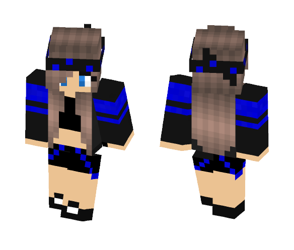 Download Free Blue bandanna girl Skin for Minecraft image 1 Blue bandanna girl - Girl Minecraft Skins - image 1