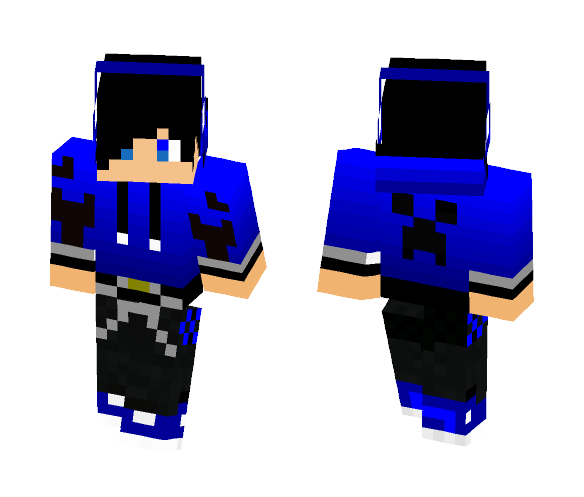 Blue Gamer - Male Minecraft Skins - image 1