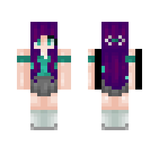 Purple and Cyan - Female Minecraft Skins - image 2