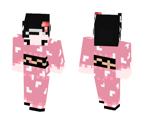 Pink Kimono - Female Minecraft Skins - image 1