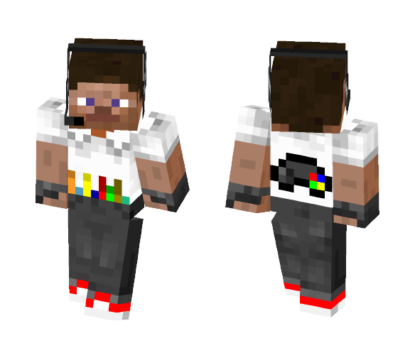 Steve Noob Gamer - Male Minecraft Skins - image 1